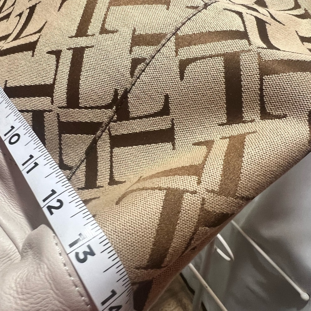 Great American Leather Tan Monogram Shoulder Hobo Bag Y2K - Picture 11 of 13